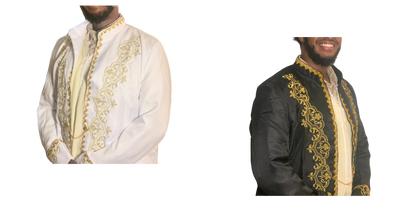 Merca Men's Embroidered Lightweight Kaftan Jacket - (Waist Length)